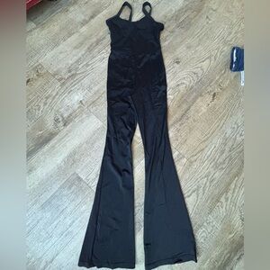Weissman Black Flare Jumpsuit